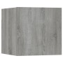 Armadietti TV a Parete 8 pz Grigio Sonoma 30,5x30x30 cm