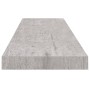 Scaffale a Parete Grigio Cemento 90x23,5x3,8 cm in MDF