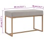 Panca 80 cm in Velluto Grigio
