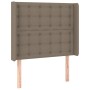 Testiera ad Orecchio Tortora 103x16x118/128 cm in Tessuto