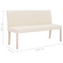 Panca 139,5 cm Crema in Poliestere