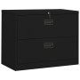 Armadio Classificatore Nero 90x46x72,5 cm in Acciaio