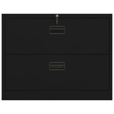 Armadio Classificatore Nero 90x46x72,5 cm in Acciaio