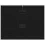 Armadio Classificatore Nero 90x46x72,5 cm in Acciaio