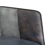 Poltrona Wingback Grigia in Vera Pelle