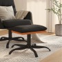 Poggiapiedi Nero 60x60x36 cm in Tessuto e Similpelle