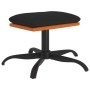 Poggiapiedi Nero 60x60x36 cm in Tessuto e Similpelle