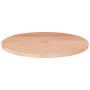 Piano Tavolo Rotondo Ø30x1,5 cm Massello di Rovere Non Trattato
