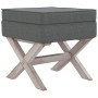 Sgabello Portaoggetti Grigio Scuro 45x45x49 cm in Tessuto