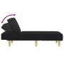 Chaise Longue in Tessuto Nero