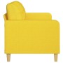 Divano a 3 Posti Giallo Chiaro 180 cm in Tessuto