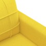 Divano a 3 Posti Giallo Chiaro 180 cm in Tessuto