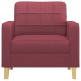Poltrona Rosso Vino 60 cm in Tessuto