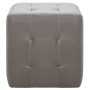 Comodini 2 pz Grigio 30x30x30 cm in Similpelle