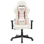 Sedia da Gaming Bianca e Rosa in Similpelle