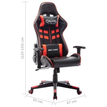 Sedia da Gaming Rossa e Nera in Similpelle