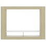 Mobile TV Bianco e Rovere Sonoma 152x22x113cm Legno Multistrato