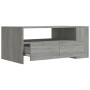 Tavolino da Salotto Grigio Sonoma 102x55x42cm Legno Multistrato