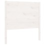 Testiera per Letto Bianca 106x4x100cm in Legno Massello di Pino