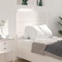Testiera per Letto Bianca 106x4x100cm in Legno Massello di Pino