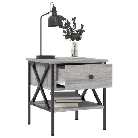 Comodini 2 pz Grigio Sonoma 40x42x45 cm in Legno Multistrato