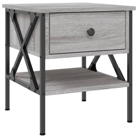 Comodini 2 pz Grigio Sonoma 40x42x45 cm in Legno Multistrato