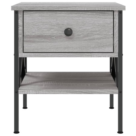 Comodini 2 pz Grigio Sonoma 40x42x45 cm in Legno Multistrato