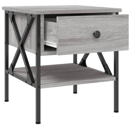 Comodini 2 pz Grigio Sonoma 40x42x45 cm in Legno Multistrato