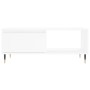 Tavolino da Salotto Bianco 90x50x36,5 cm in Legno Multistrato