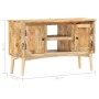 Credenza 100x35x60 cm in Legno Massello di Mango