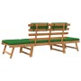 Panca da Giardino Cuscini 2-in-1 190 cm Legno Massello d'Acacia