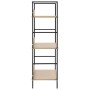 Scaffale Libri 3 Ripiani Rovere 60x27,6x90,5 Legno Multistrato