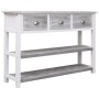 Credenza Stile Antico Grigia 115x30x76 cm in Legno