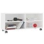 Mobile TV con Ruote Bianco 90x35x35 cm in Legno Multistrato