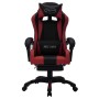 Sedia da Gaming con Luci a LED RGB Rosso Vino e Nera Similpelle