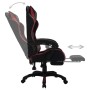 Sedia da Gaming con Luci a LED RGB Rosso Vino e Nera Similpelle