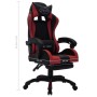 Sedia da Gaming con Luci a LED RGB Rosso Vino e Nera Similpelle