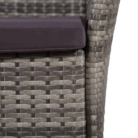 Set da Bistrot 3 pz in Polyrattan Grigio