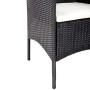 Set Divani da Giardino 4 pz con Cuscini in Polyrattan Nero