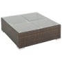 Set Divani da Giardino 7 pz con Cuscini in Polyrattan Marrone