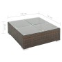 Set Divani da Giardino 7 pz con Cuscini in Polyrattan Marrone