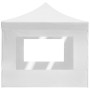 Gazebo Professionale Pieghevole in Alluminio Pareti 4,5x3m Bianco