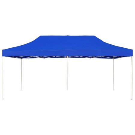 Gazebo Professionale Pieghevole Alluminio 6x3 m Blu