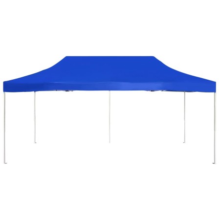 Gazebo Professionale Pieghevole Alluminio 6x3 m Blu