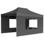 Gazebo Pieghevole con Pareti in Alluminio 4,5x3m Antracite