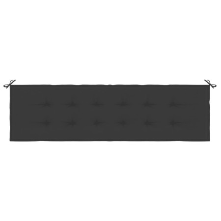 Cuscino per Panca Nero 180x50x3 cm in Tessuto Oxford