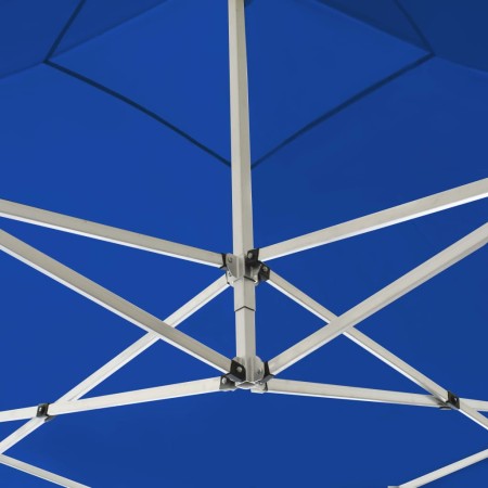 Gazebo Professionale Pieghevole Alluminio con Pareti 2x2m Blu