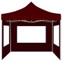 Gazebo Professionale Pieghevole Alluminio con Pareti 2x2m Bordò