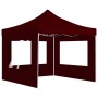 Gazebo Professionale Pieghevole Alluminio con Pareti 2x2m Bordò