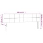 Testiera a LED Grigio Scuro 160x5x78/88 cm in Tessuto